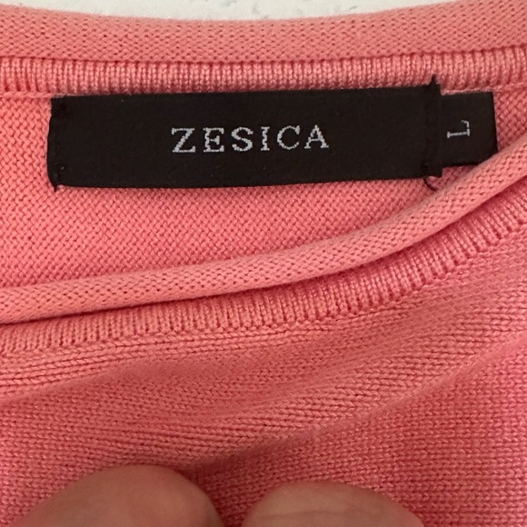 Zesica two-piece pink loungewear long sleeve & shorts size Large - Picture 2 of 8